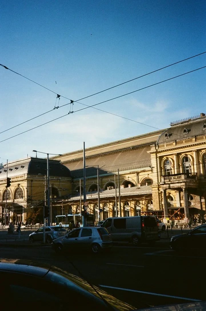 Historic station and city tram lines