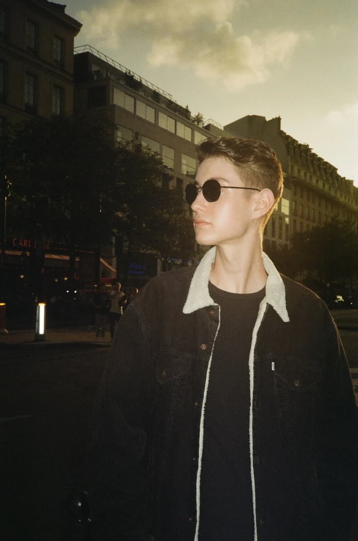 Portrait in warm evening light on a city street