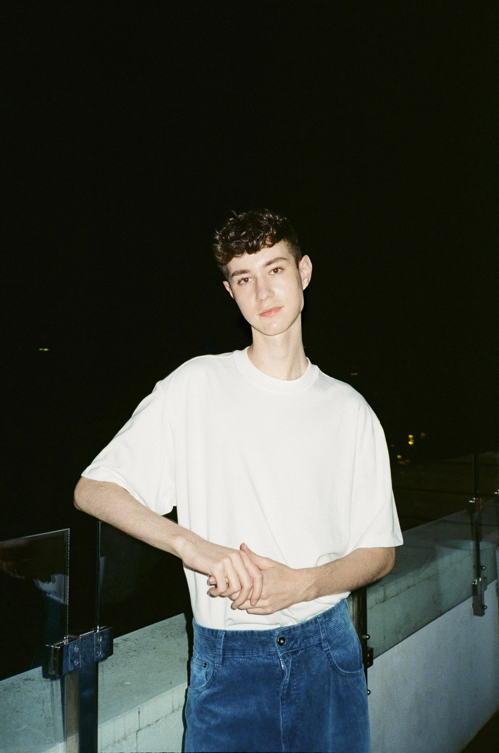 Flash portrait against a night sky — original source